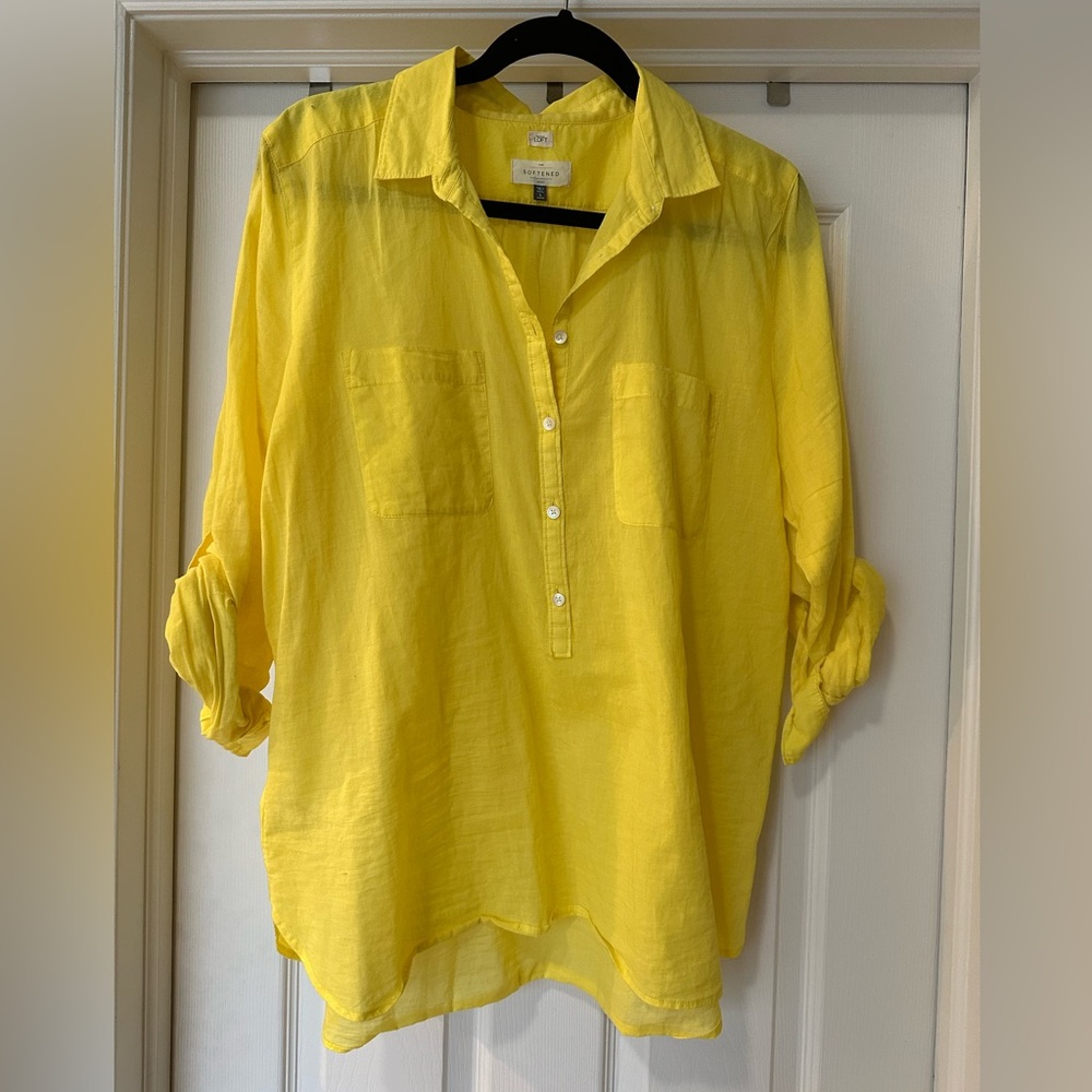 Loft half button down shirt